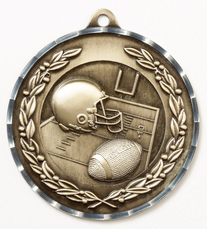 FOOTBALL 2.75" MEDAL AG