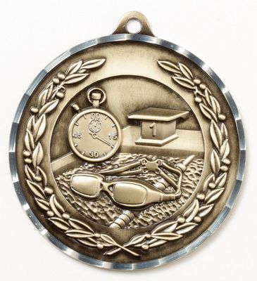 SWIMMING 2.75" MEDAL AG