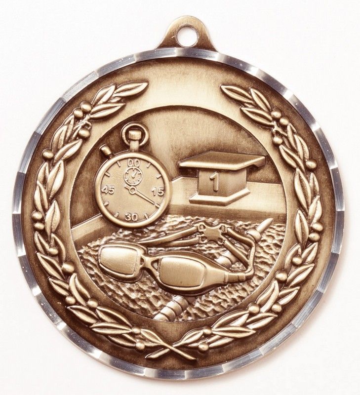 SWIMMING 2.75" MEDAL AB