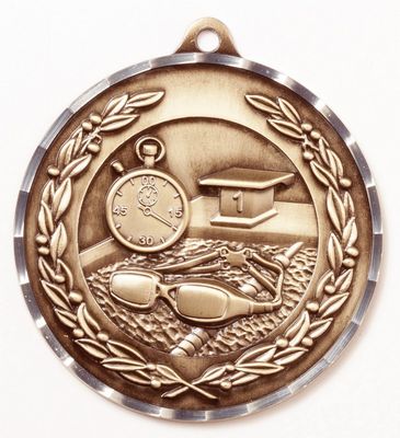 SWIMMING 2.75" MEDAL AB