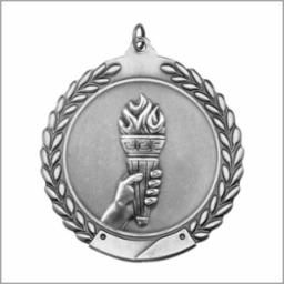 TORCH MEDAL SILVER 1-3/4