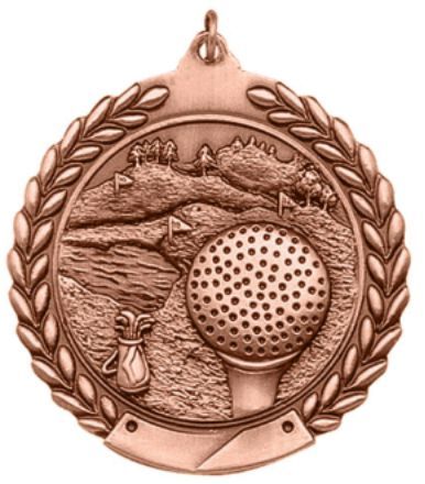 GOLF MEDAL BRONZE 1-3/4"