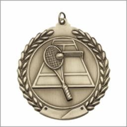 TENNIS MEDAL GOLD 1-3/4"
