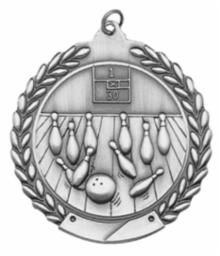 BOWLING MEDAL SILVER 2-3