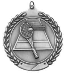 TENNIS MEDAL SILVER 2-3/