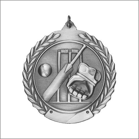 CRICKET MEDAL SILVER 2-3