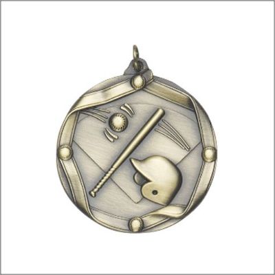 BASEBALL MEDAL GOLD 2-1/