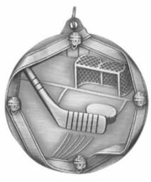 HOCKEY MEDAL SILVER 2-1/