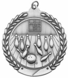 BOWLING MEDAL SILVER 1-3
