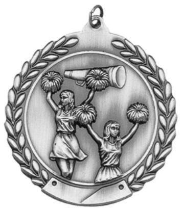 CHEERLEADING MEDAL SILV