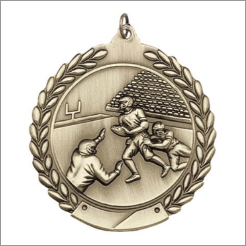 FOOTBALL MEDAL GOLD 2-3/