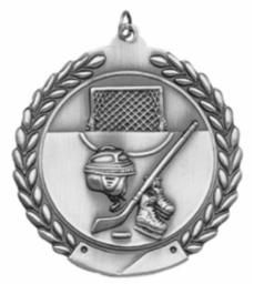 HOCKEY MEDAL SILVER 2-3/