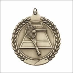 TENNIS MEDAL GOLD 2-3/4"