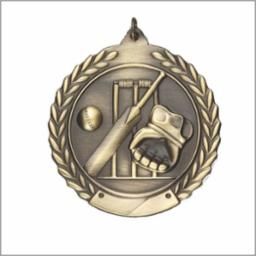 CRICKET MEDAL GOLD 2-3/4