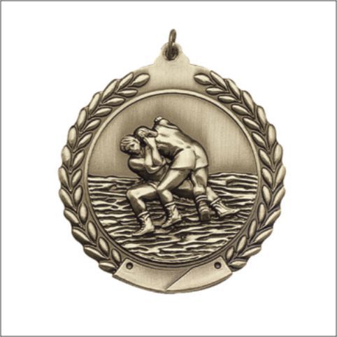 WRESTLING MEDAL GOLD 2-3