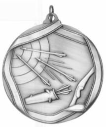 ARCHERY MEDAL SILVER 2-1