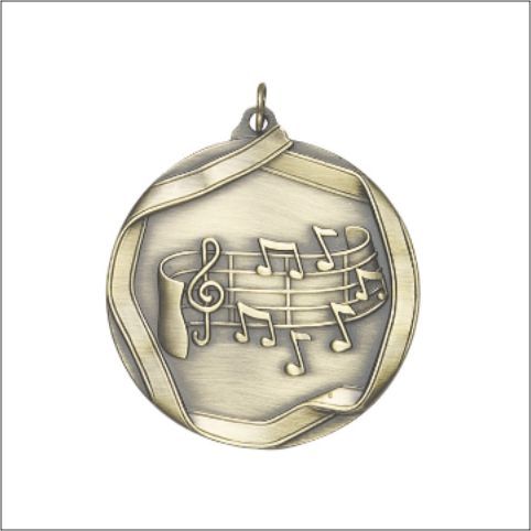 MUSIC NOTE MEDAL GOLD 2-