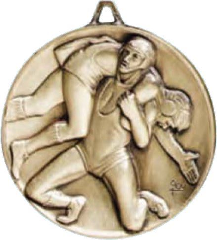 GLD DC WRESTLING MEDAL