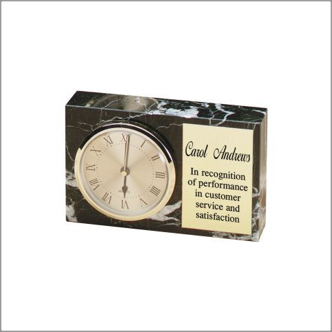MARBLE RECTANGLE CLOCK