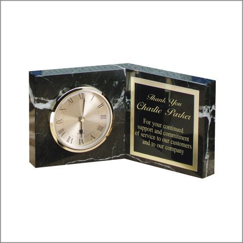 MARBLE SMALL BOOK CLOC