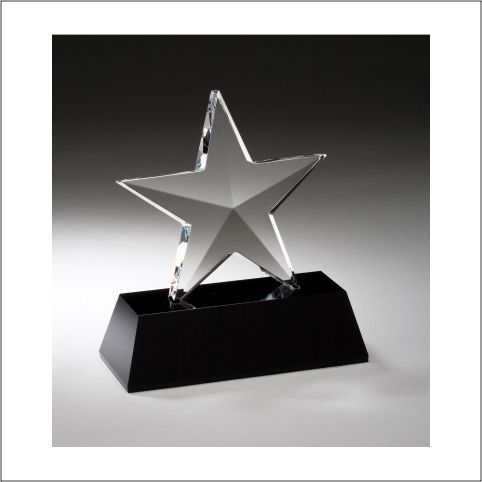 BEVELED STAR ON BLACK