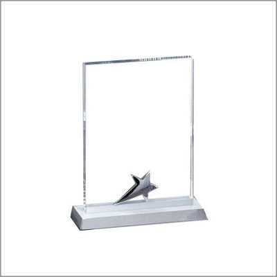 CRYSTAL STAND WITH STAR SILVER