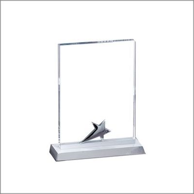 CRYSTAL STAND WITH STAR SILVER