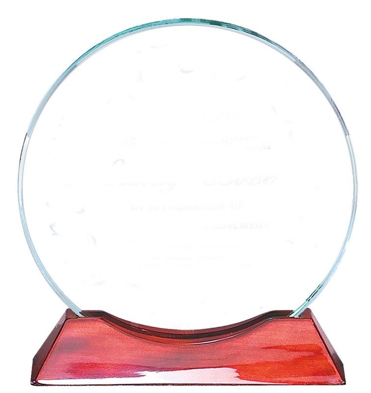 GLASS CIRCLE ON STAND