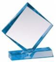 LUCITE AWARD W/BASE BLUE