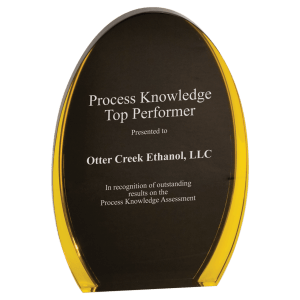 BLACK/GOLD LUMINARY OVAL ACRYLIC