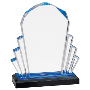 BLUE FACETED IMPRESS ACRYLIC