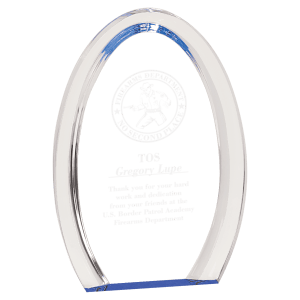BLUE OVAL HALO ACRYLIC