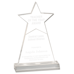 CLEAR ACRYLIC STAR OBELISK