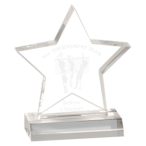 CLEAR ACRYLIC STAR AWARD
