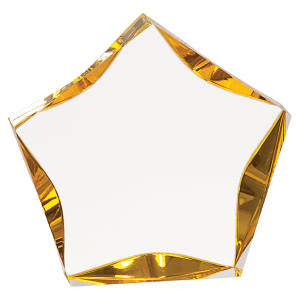 GOLD LUMINARY STAR ACRYLIC