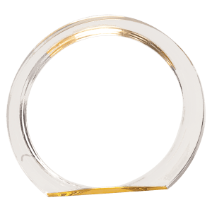 GOLD ROUND HALO ACRYLIC