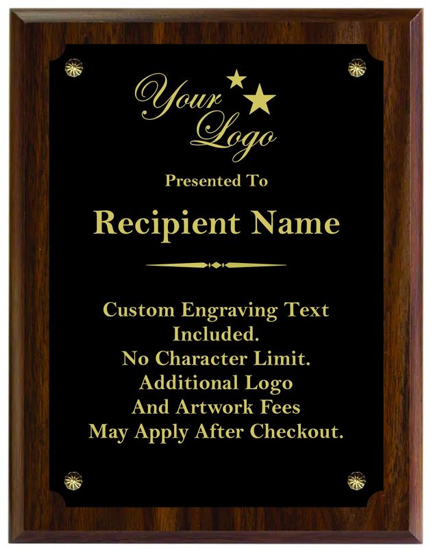Bevel Edge Plaque, Walnut Finish
