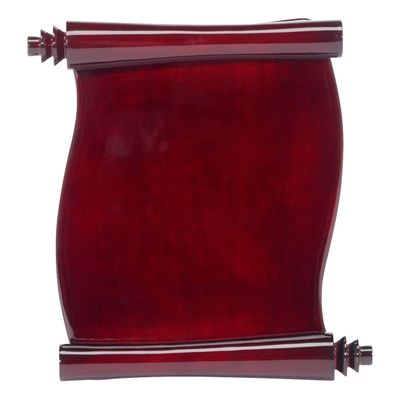 Scroll Plaque, Piano Finish Rosewood