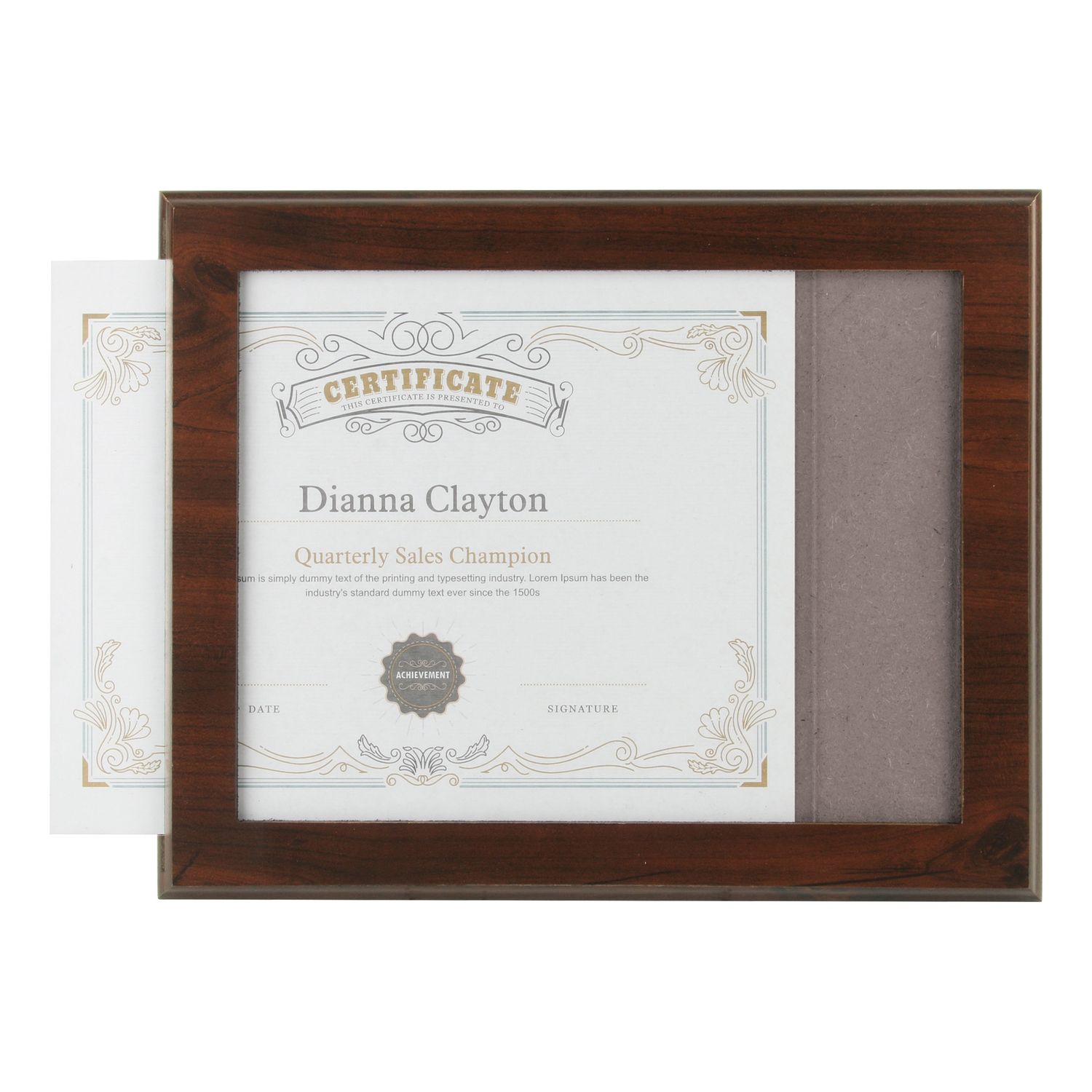 Slide-In Picture Plaque, Cracked Cherry