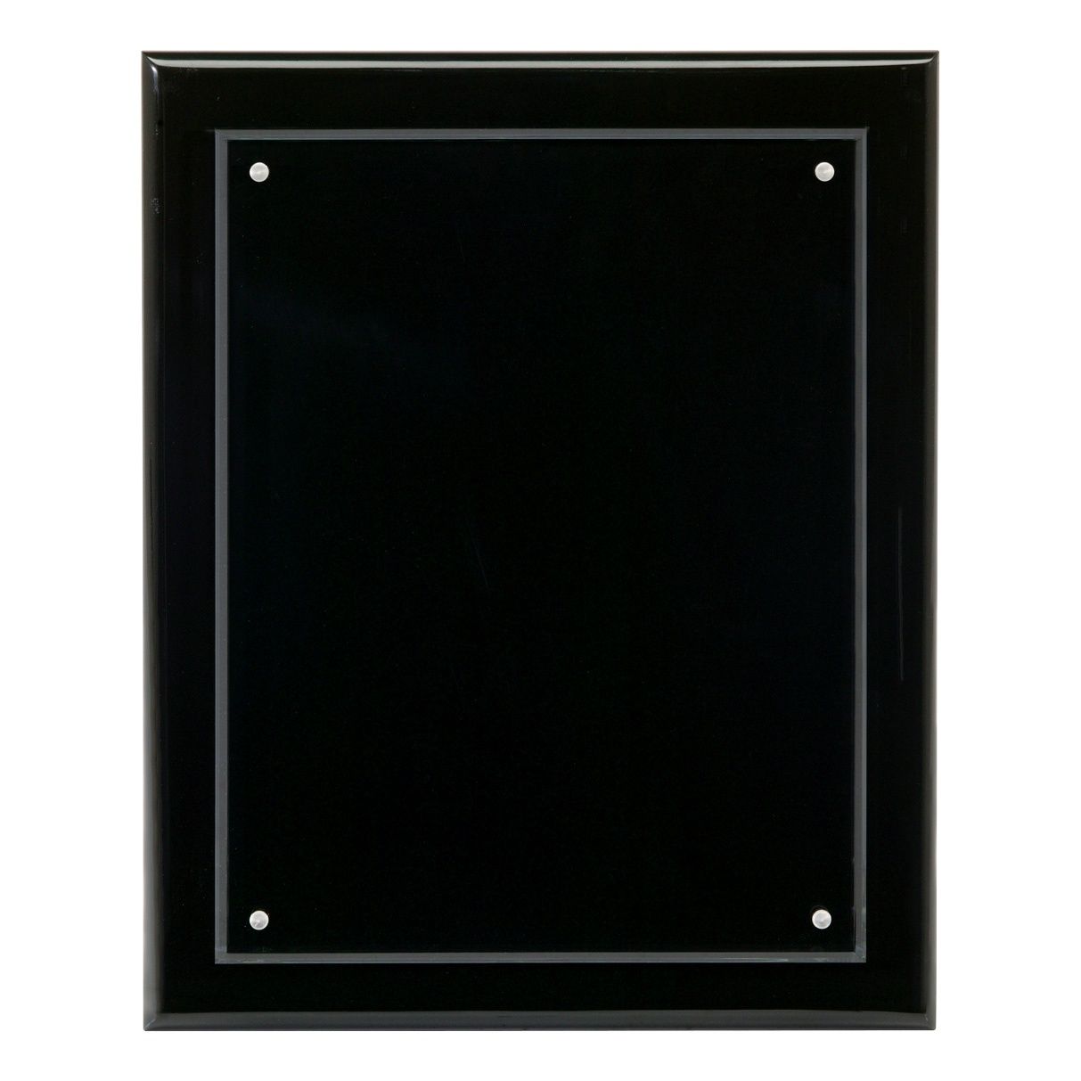 Piano Finish Plaque with Magnetic Acrylic, Black