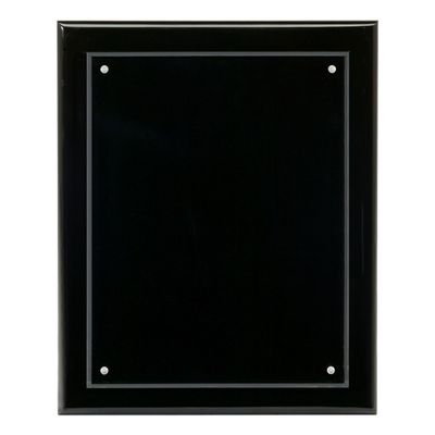Piano Finish Plaque with Magnetic Acrylic, Black