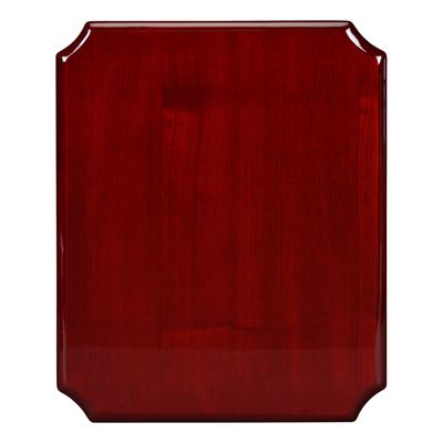 Notched Corner Plaque, Piano Cherry Finish