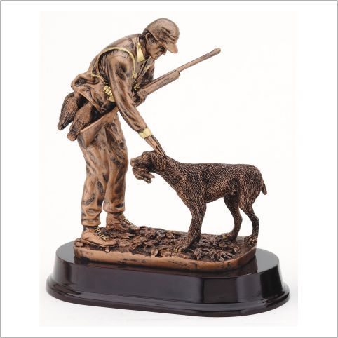 HUNTER WITH DOG, 9-1/2"