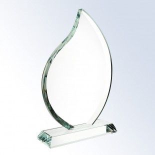 Starfire Clear Glass Vertical Rectangle W/ Base