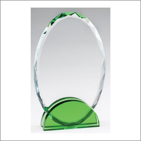 OVAL PLAQUE W/GRN BASE