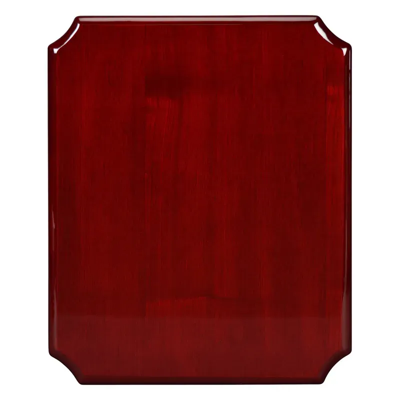 Notched Corner Plaque, Piano Cherry Finish