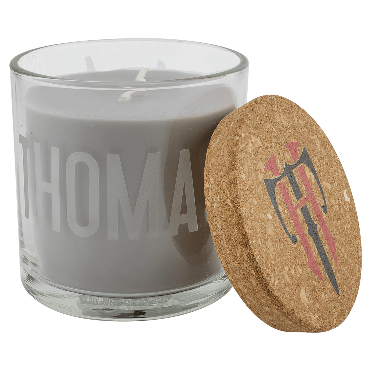 14 oz. Weathered Oak Candle in a Glass Holder with Cork Lid