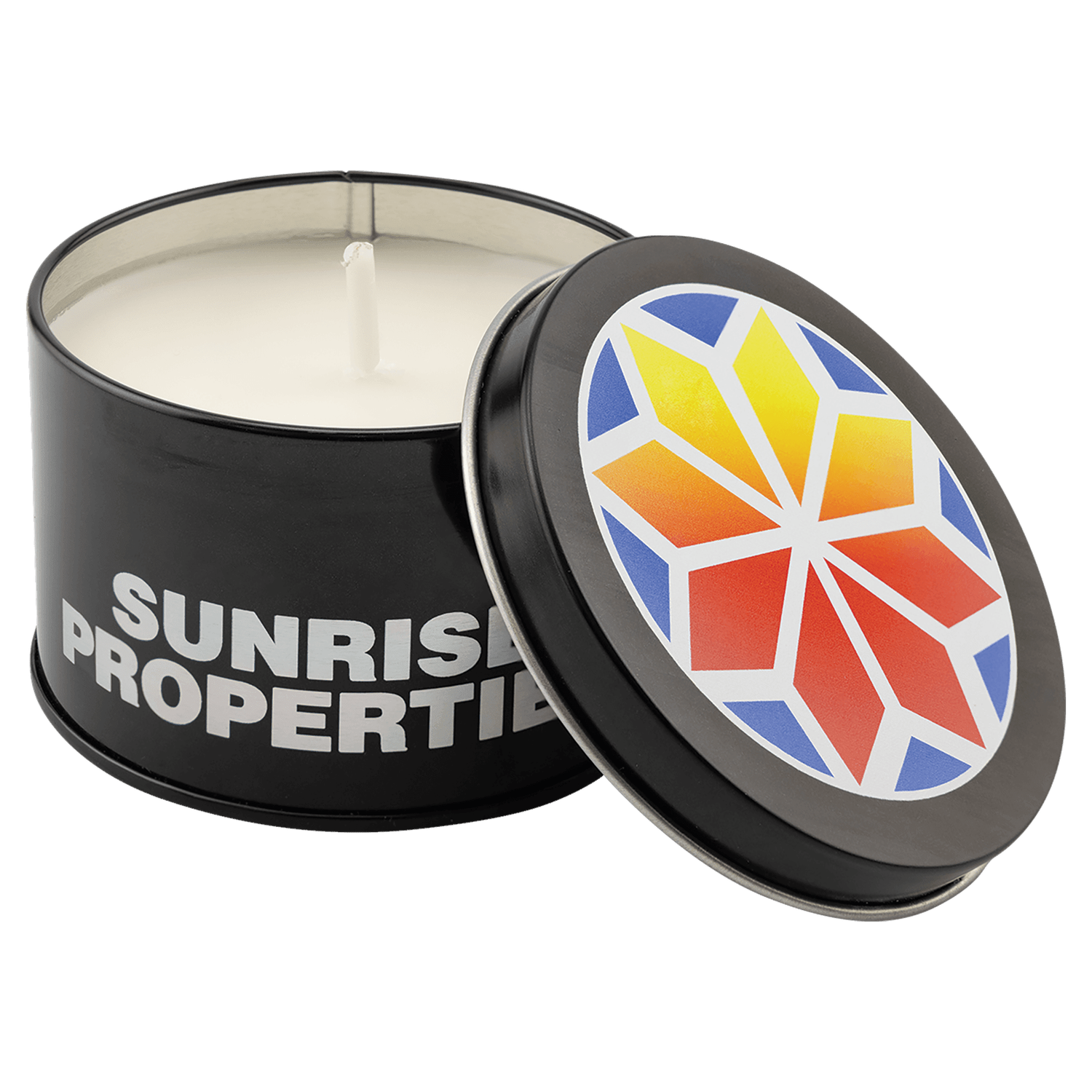 5.3 oz. Tropical Sunrise Candle in a Black Metal Tin