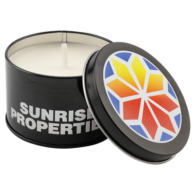 5.3 oz. Tropical Sunrise Candle in a Black Metal Tin