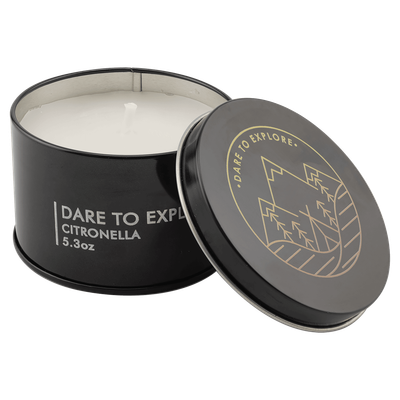 5.3 oz. Citronella Candle in a Black Metal Tin